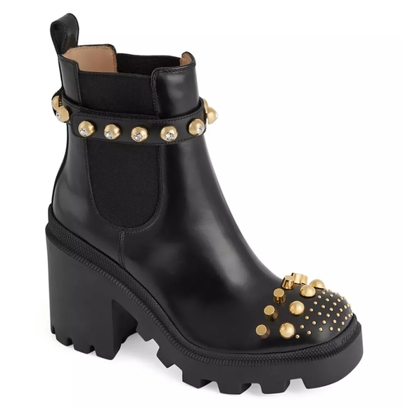 Gucci | Shoes | Gucci Trip Studded Platform Boots 42 | Poshmark